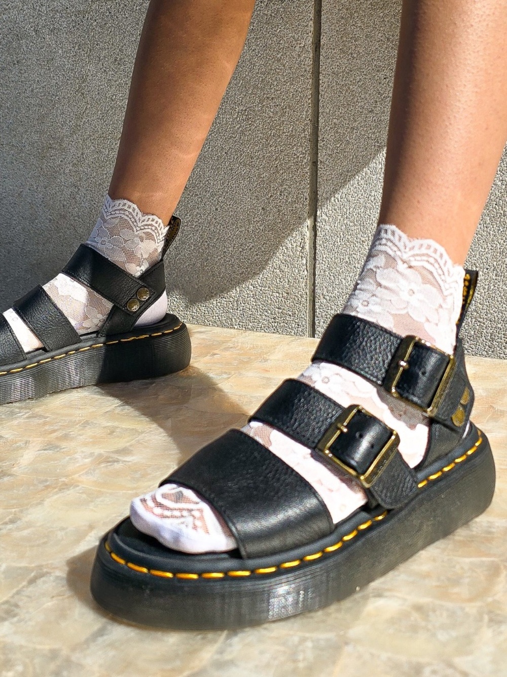 Dr. Martens Gryphon Sandal Black Leather